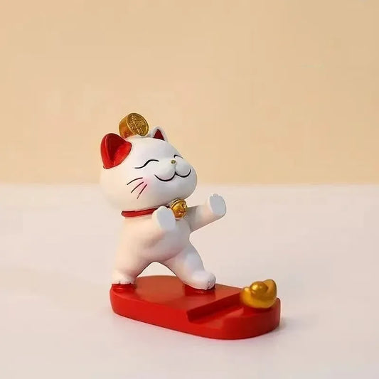 For Mobile Phones and Tablets Stand Cute Cartoon Cat Mobile Phone Stand Office Desk Decoration Suitable for Phones and Tablets