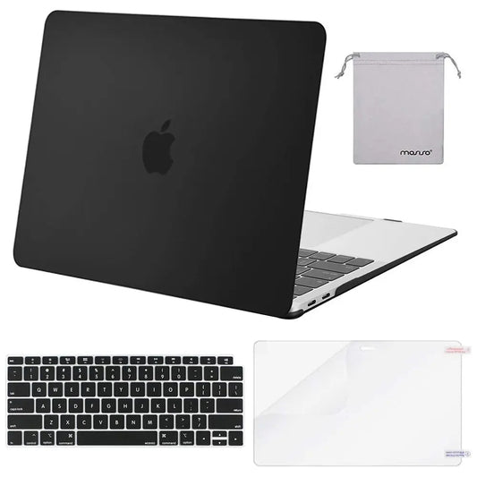 MOSISO Macbook Air 13.3 Inch Case M1 Chip 2021-2018 A2337 A2179 A1932 4-In-1 Protective Bundle Hard Shell Keyboard Cover Screen Film Storage Bag, Computer Covers, Cover Protector