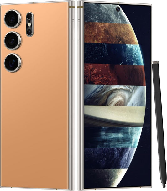 Unlocked Cell Phones C25 Ultra Smartphones 5G Phone Android 14 Mobile Phones 12GB+512GB/7 Display/48Mp+108Mp Camera/8000 Mah/Dual Sim/Build-In Pen