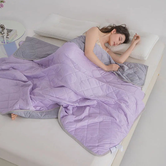 【Father 'S Day Gift】Rosekind Summer Cooling Blanket - Lightweight Cool Blanket, Sleep-Friendly Quilts for Hot Sleepers, Soft Elastic Breathable, Air Conditioning Bedroom Use to Prevent Colds (Mid-Year Sale, Deals for You, Restock, Dealsforyoudays)
