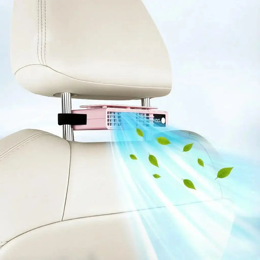 【Father'S Day Gift】Joytutus 2026 Car Seat Fan Sunvisor Clip Fan, USB Rechargeable Fan with LED Display, 360° Rotation, 100 Speeds Adjustment, Detachable Clip, Magic Tape, 20Hr 3000Mah Battery Summer Fan for Car Baby Stroller Backseat