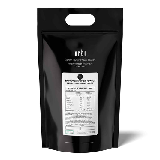 Orku 20Kg WPI Whey Protein Isolate Powder - Unflavoured Native Bag Bulk-1