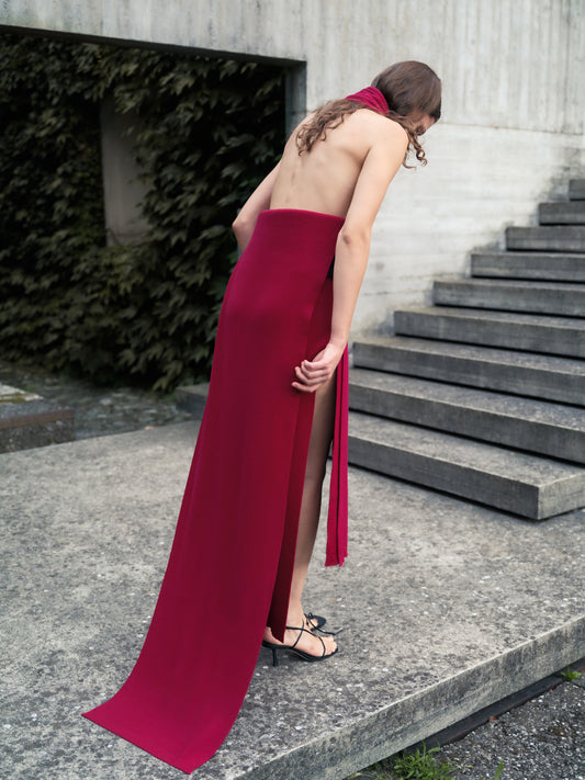 Pure Cashmere Maxi Ribbed Scarf Lèmme