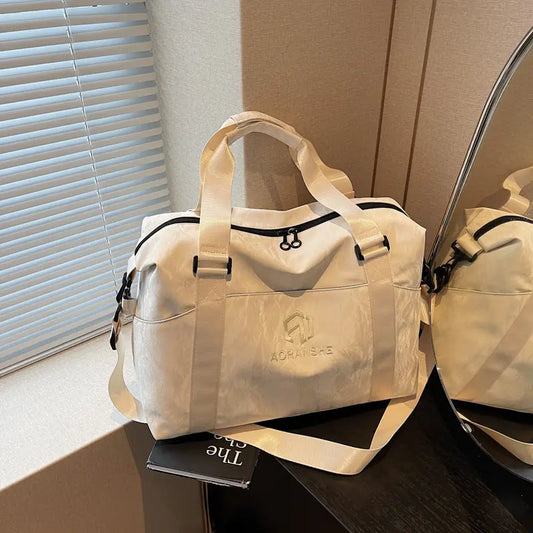 Mave Large-Capacity Multi-Functional Travel Bag Featuring Multiple Compartments, Adjustable Shoulder Straps, Waterproof Material, and Portable Design. Ideal for Gym Workouts, Travel, Sports Activities, and Home Yoga Practice.