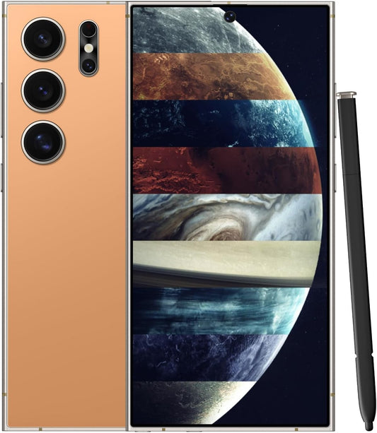 Unlocked Cell Phones C25 Ultra Smartphones 5G Phone Android 14 Mobile Phones 12GB+512GB/7 Display/48Mp+108Mp Camera/8000 Mah/Dual Sim/Build-In Pen