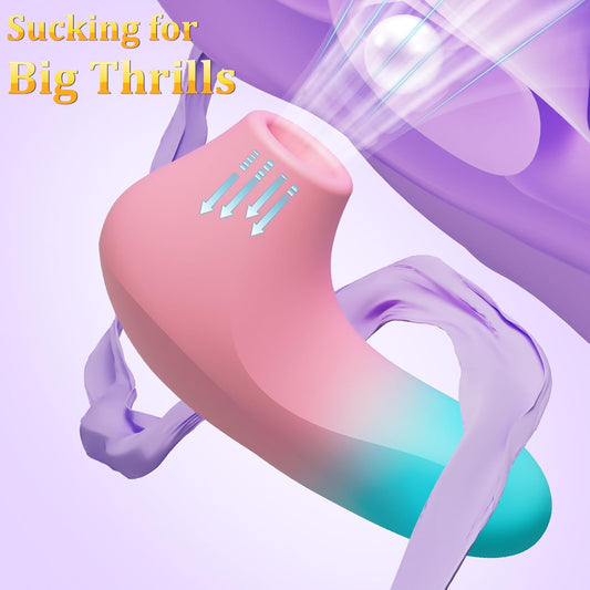 Sucking Vibrator Sex Toys for Women - APP Remote Control Female Vibrator Wand with 10 Suction, Nipple Sucker Mini Vibrators Rose Adult Sex Toys & Games for Women Couples Oral Sex Pleasure