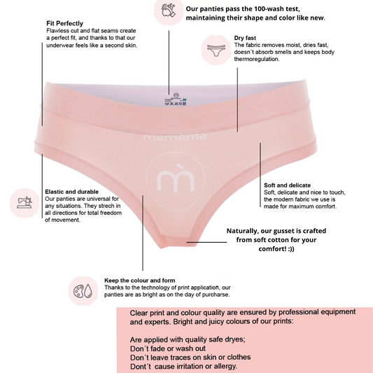 Memème Women’s Ultra-Comfortable YOUR CHRISTMAS - Bouquet - Panties | Breathable Cotton Crotch, Stretchy Fit Mememe