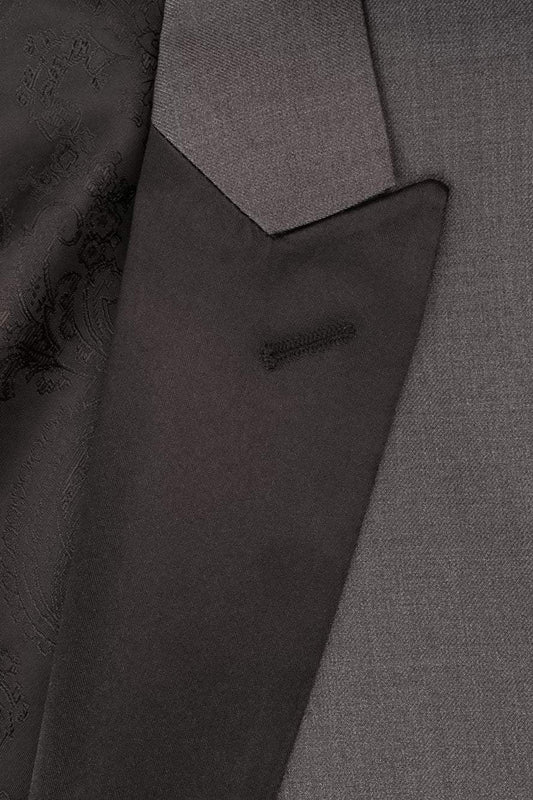 "Milan" Steel Grey Tuxedo Jacket Peak (Separates) Tux-USA