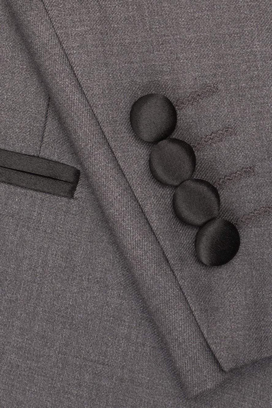 "Milan" Steel Grey Tuxedo Jacket Peak (Separates) Tux-USA