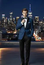 "Vermont" Indigo Blue Tuxedo Jacket Tux-USA
