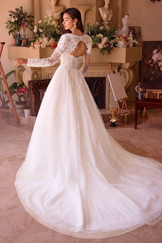 Strapless Wedding Ball Gown & Lace Bolero-1