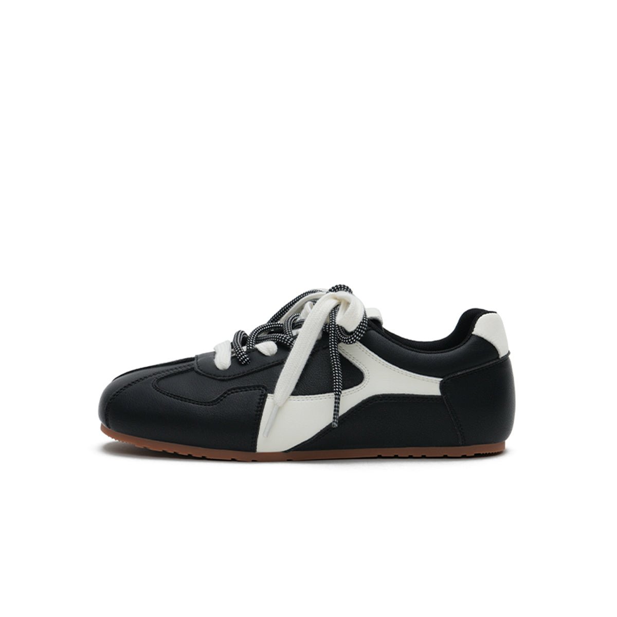 Women's Dual Lace GAT Flat Sneakers – Retro Minimalist Trainer Shoes Masoomake